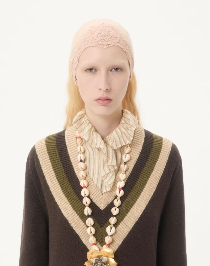 NIGO Valentino Wool Jumper Woman Dark Fudge beige #nigo333903