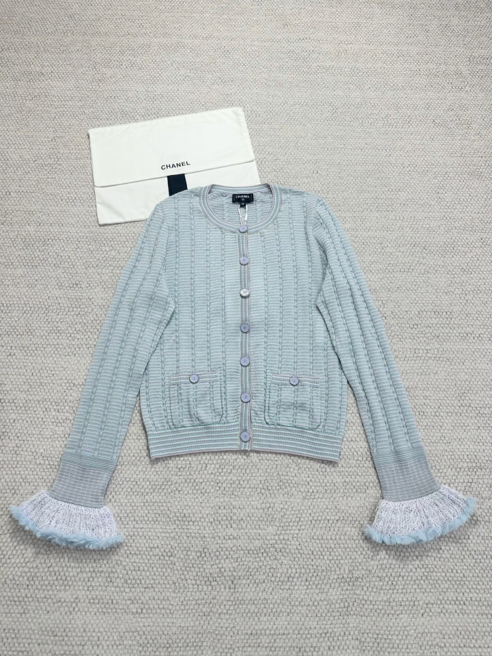 NIGO Chanel Cardigan Cashmere Short Skirt Cotton Feathers #nigo333933