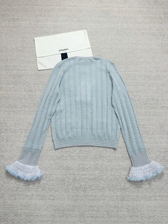 NIGO Chanel Cardigan Cashmere Short Skirt Cotton Feathers #nigo333933