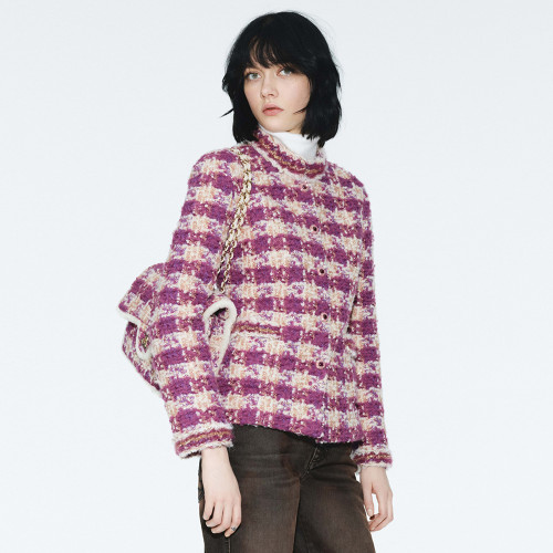 NIGO Chanel Large Flap Bag Tweed Shearling Lambskin #nigo333980