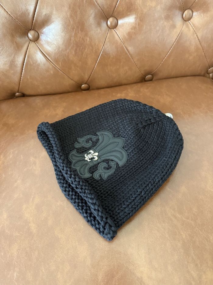 NIGO Chrome Hearts Sterling Silver Leather Trimmed Cold Cap #nigo333976