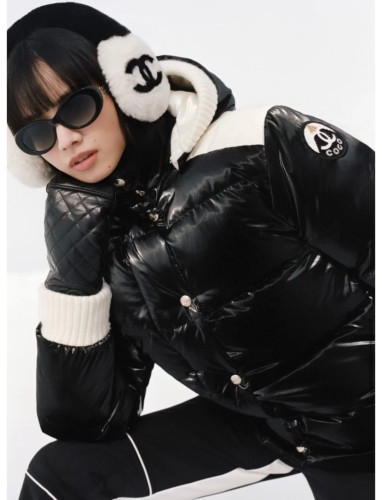 NIGO Chanel Earmuffs Shearling Lambskin Black Ecru #nigo333993