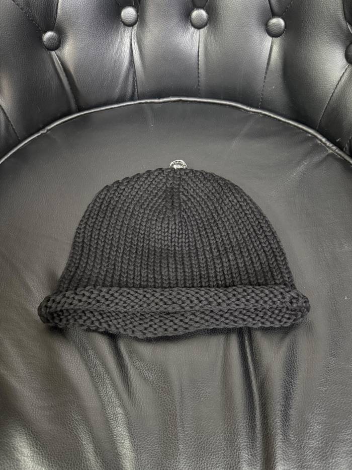 NIGO Chrome Hearts Sterling Silver Leather Embellished Cold Hat #nigo333922