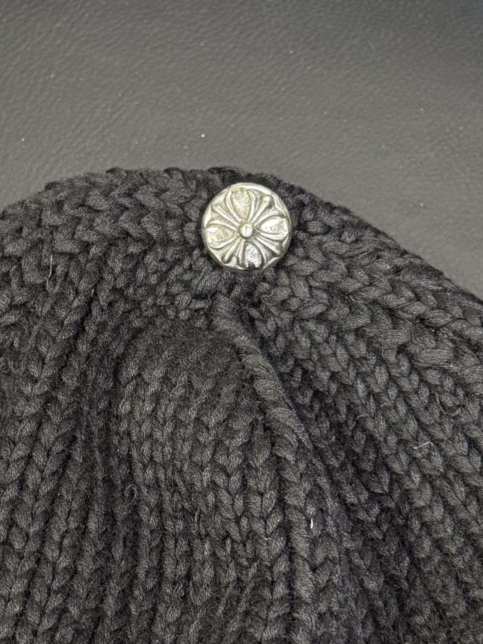 NIGO Chrome Hearts Sterling Silver Leather Embellished Cold Hat #nigo333922