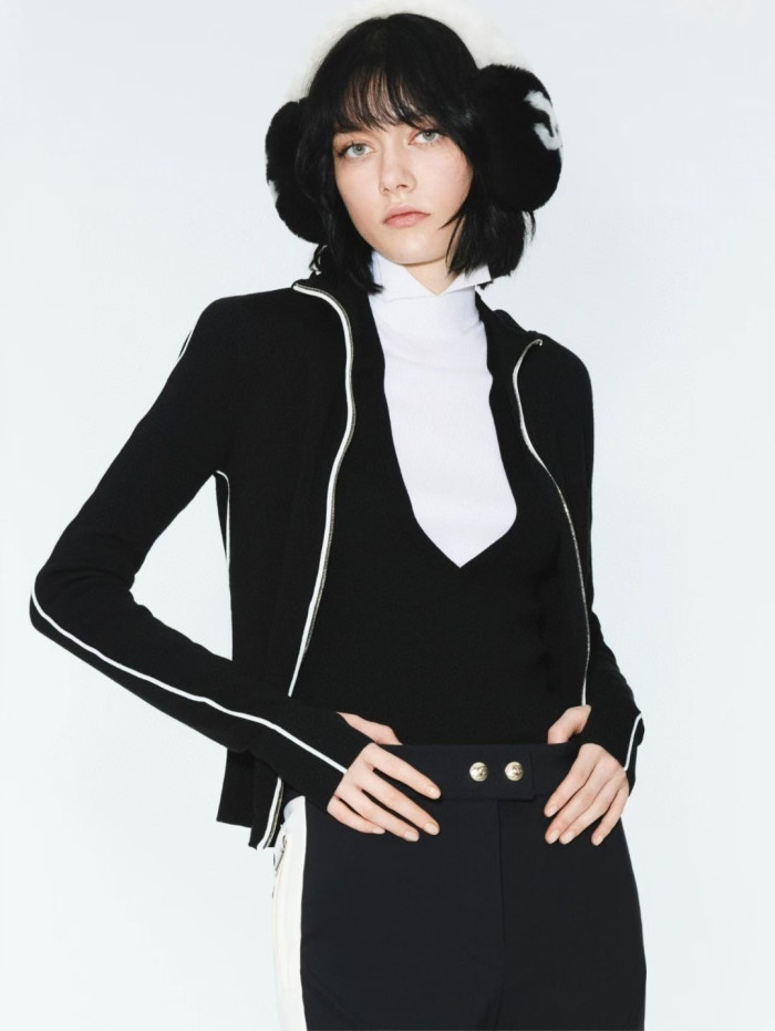 NIGO Chanel Earmuffs Shearling Lambskin Black Ecru #nigo333993