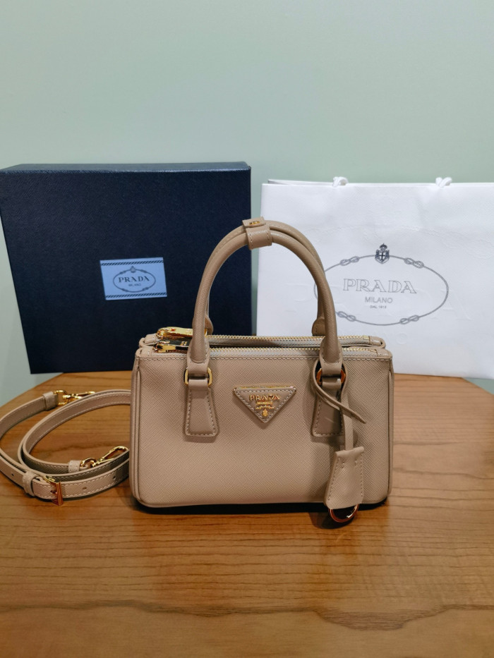 NIGO Prada Caramel Prada Galleria Mini Saffiano Leather Bag #nigo333995