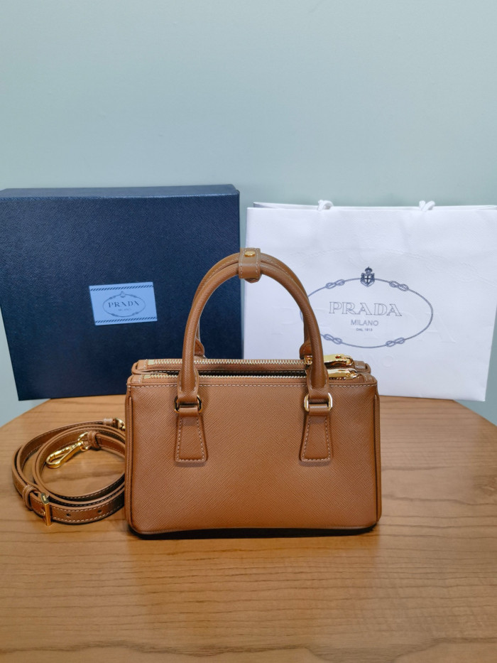 NIGO Prada Caramel Prada Galleria Mini Saffiano Leather Bag #nigo333995