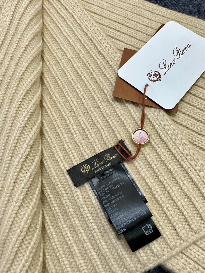 NIGO Loro Piana Light Beige Cashmere Scarf #nigo334049