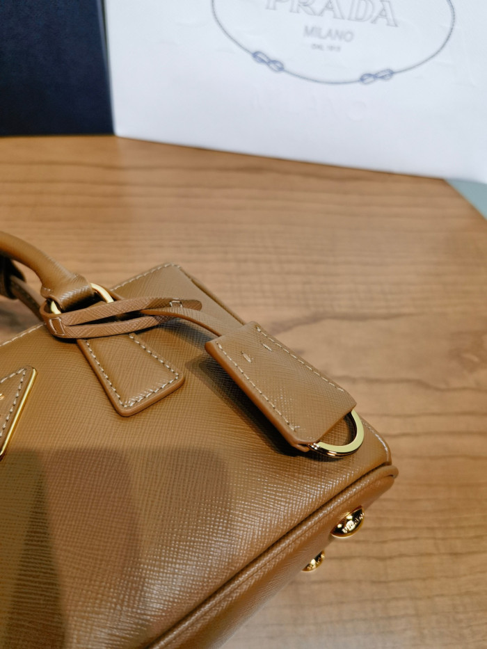 NIGO Prada Caramel Prada Galleria Mini Saffiano Leather Bag #nigo333995