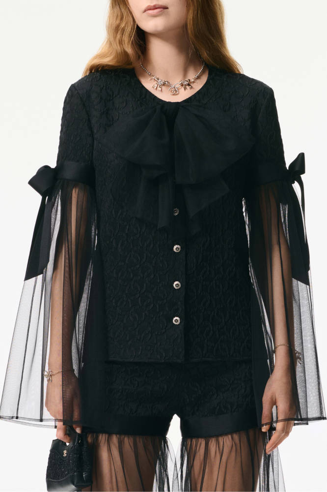 NIGO Chanel Long Sleeved Blouse Silk Crepe Jacquard #nigo333994