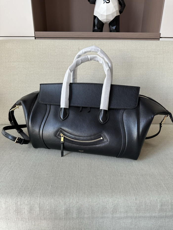 NIGO Celine Medium Smiling New Luggage in Supple Shiny Lambskin #nigo334037