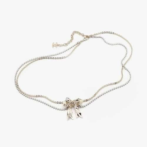 NIGO Chanel Chain Belt Metal Strass Silver Gold Crysta #nigo334054