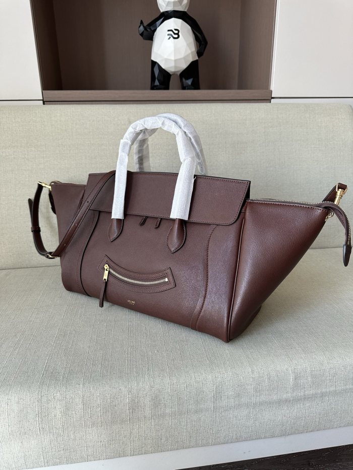 NIGO Celine Medium Smiling New Luggage in Supple Shiny Lambskin #nigo334037