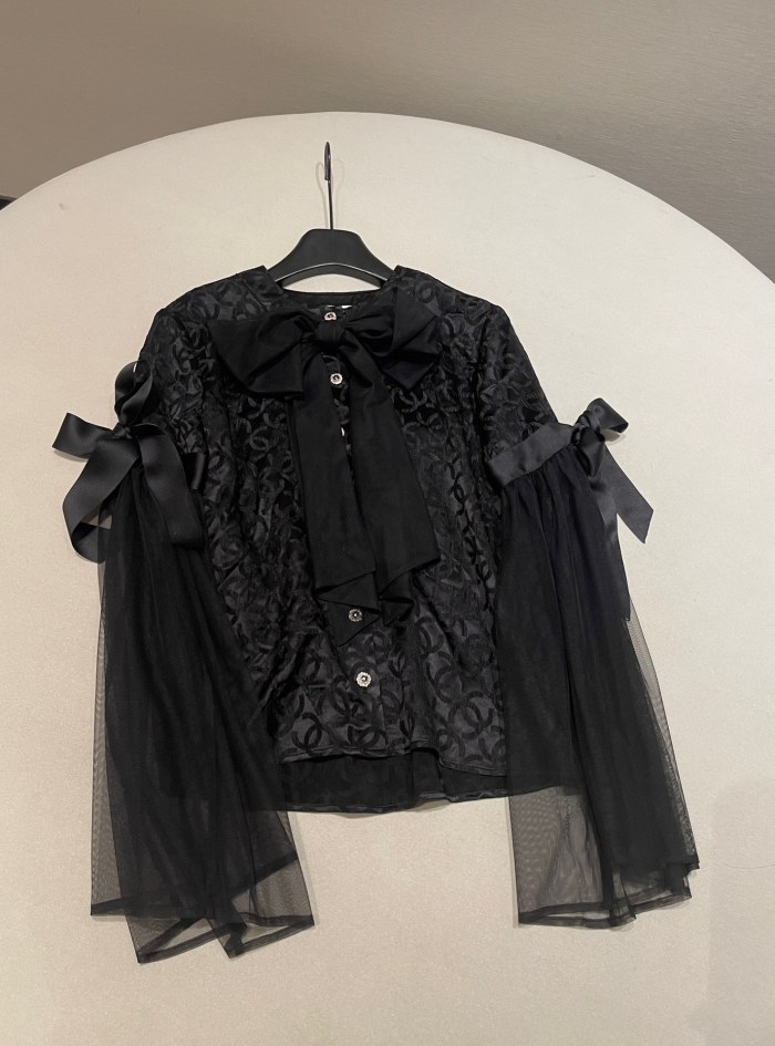 NIGO Chanel Long Sleeved Blouse Silk Crepe Jacquard #nigo333994