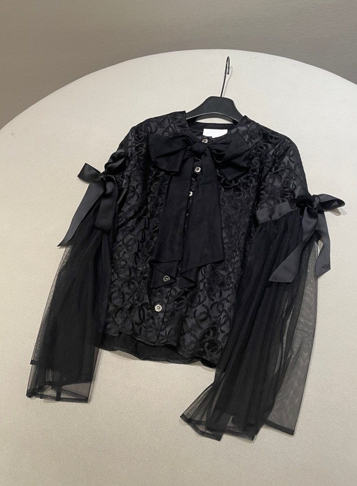 NIGO Chanel Long Sleeved Blouse Silk Crepe Jacquard #nigo333994