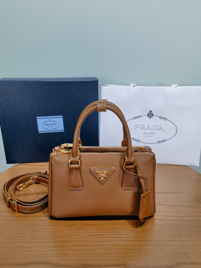 NIGO Prada Caramel Prada Galleria Mini Saffiano Leather Bag #nigo333995