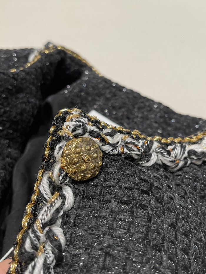 NIGO Chanel Four-pocket Long Coat in Fine Shiny Tweed #nigo334124
