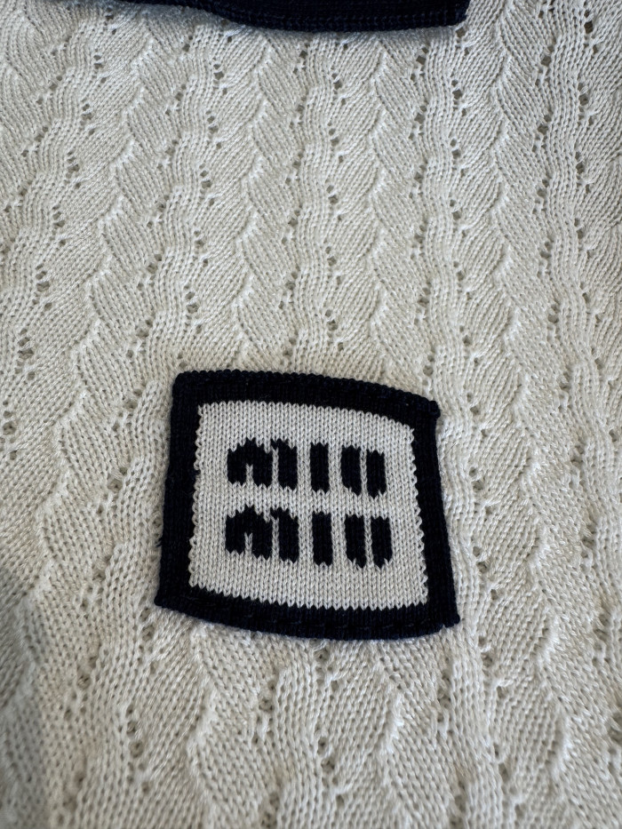 NIGO MiuMiu Fw25 Contrast Color Hollow Pullover Polo Shirt #nigo334131