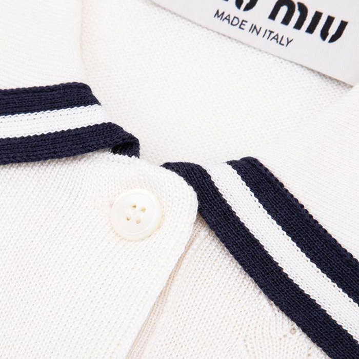 NIGO MiuMiu Fw25 Contrast Color Hollow Pullover Polo Shirt #nigo334131