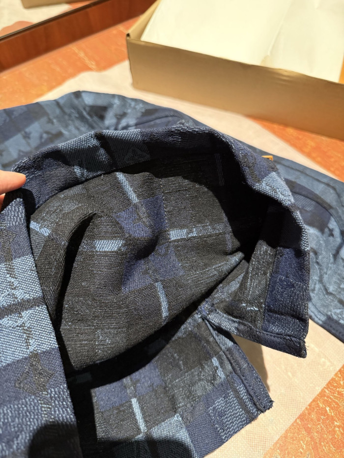 NIGO Louis Vuitton Monogram Tartan Denim Overshirt #nigo334103