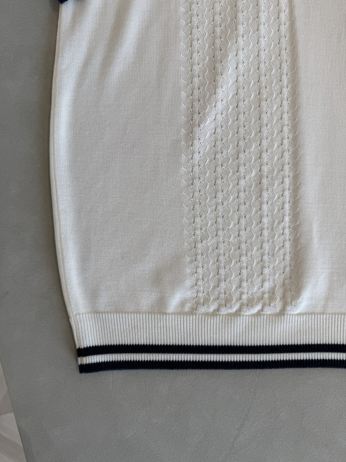 NIGO MiuMiu Fw25 Contrast Color Hollow Pullover Polo Shirt #nigo334131