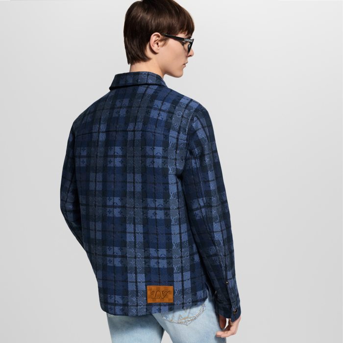 NIGO Louis Vuitton Monogram Tartan Denim Overshirt #nigo334103