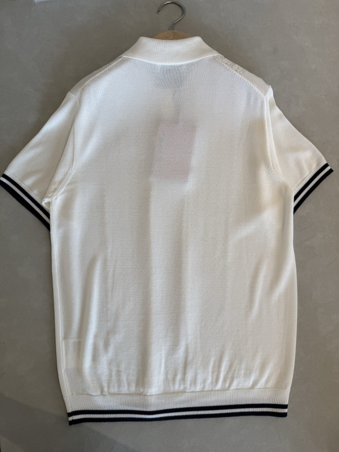 NIGO MiuMiu Fw25 Contrast Color Hollow Pullover Polo Shirt #nigo334131