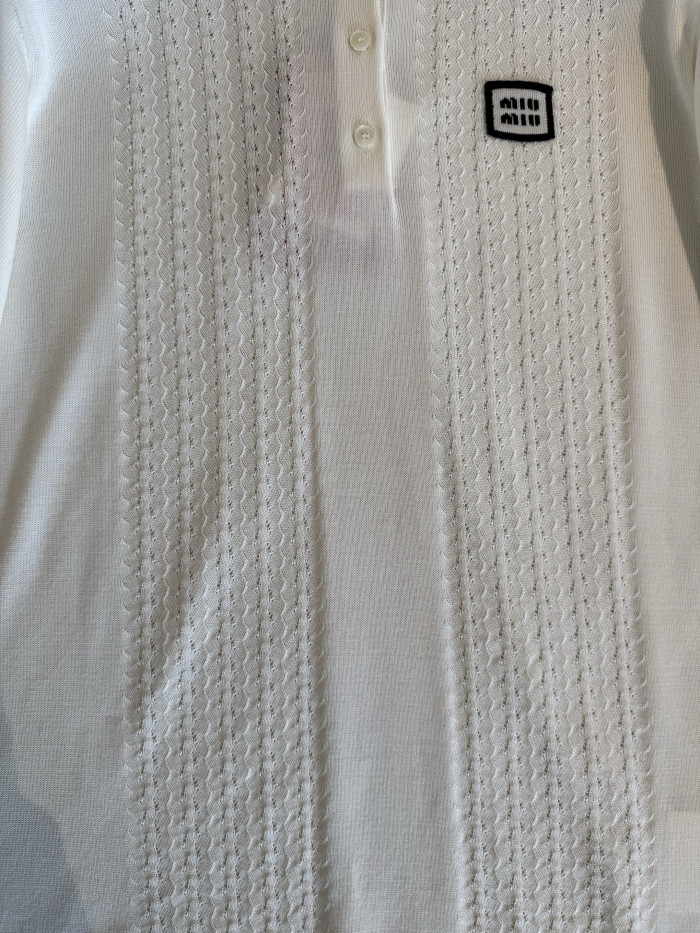 NIGO MiuMiu Fw25 Contrast Color Hollow Pullover Polo Shirt #nigo334131