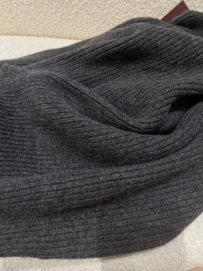 NIGO Gucci Wool Cashmere Rib Knit Sweater in Dark Grey and Black #nigo332663