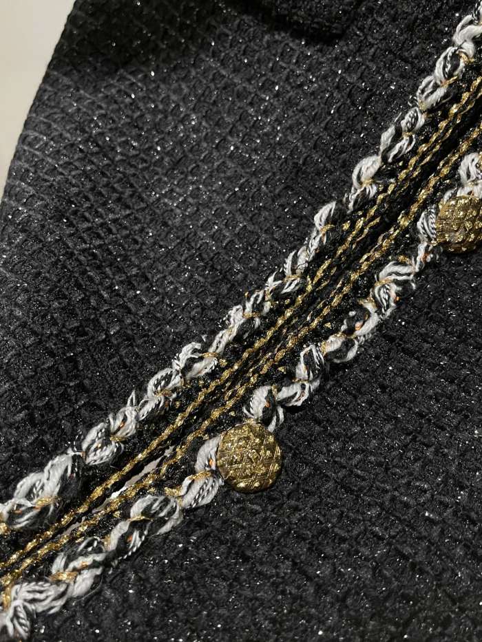 NIGO Chanel Four-pocket Long Coat in Fine Shiny Tweed #nigo334124