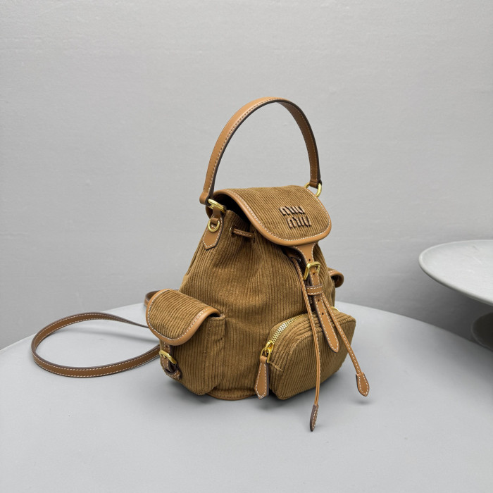 NIGO MiuMiu Small Cinnamon Corduroy Backpack #nigo334156