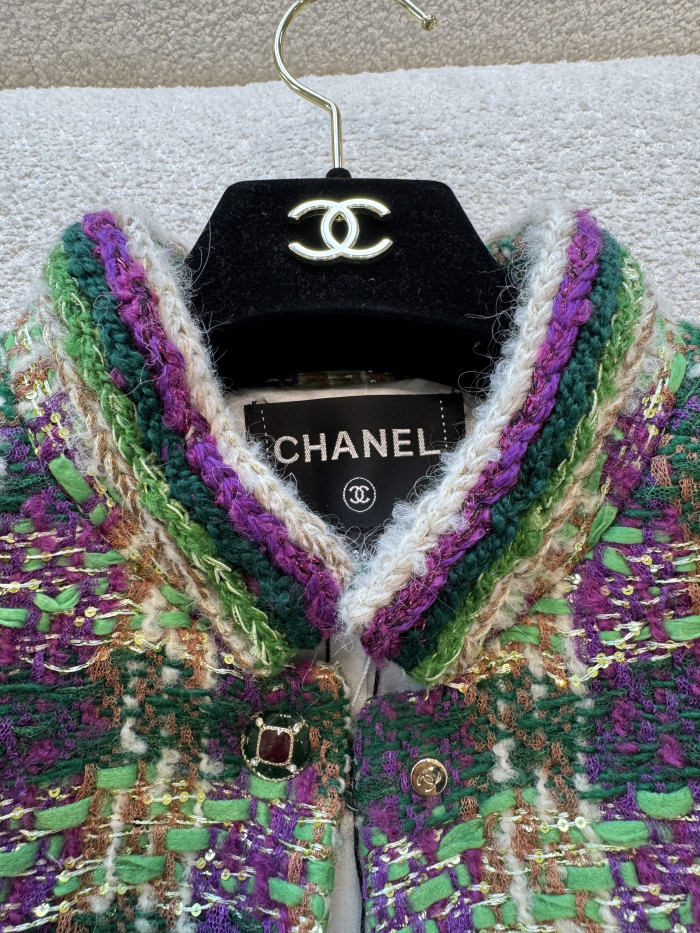 NIGO Chanel Vest Tweed Green Purple Ecru #nigo334170
