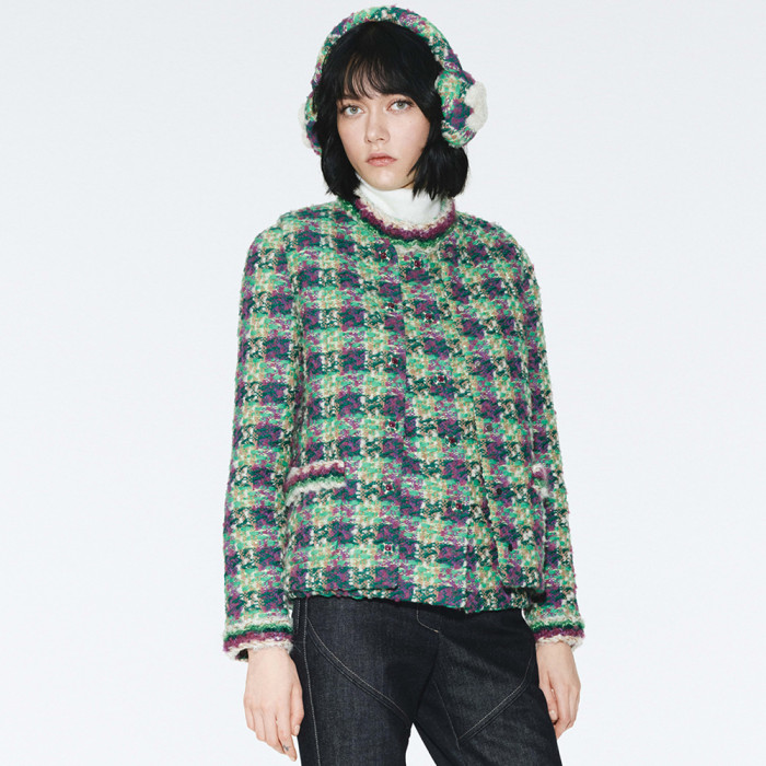 NIGO Chanel Vest Tweed Green Purple Ecru #nigo334170