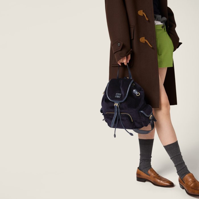 NIGO MiuMiu Large Cinnamon Corduroy Backpack #nigo334155