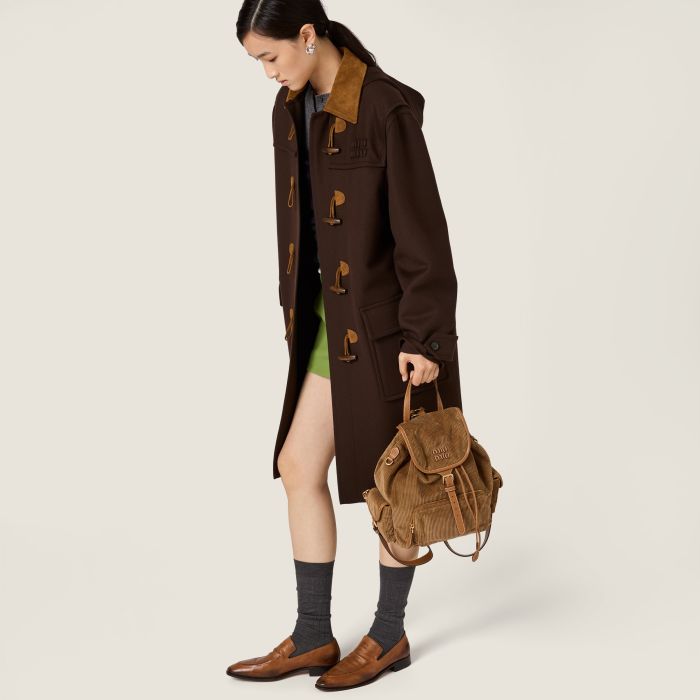 NIGO MiuMiu Large Cinnamon Corduroy Backpack #nigo334155