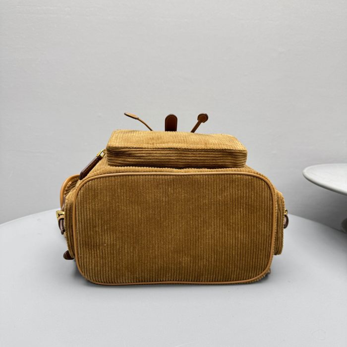 NIGO MiuMiu Large Cinnamon Corduroy Backpack #nigo334155