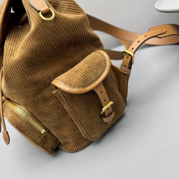 NIGO MiuMiu Large Cinnamon Corduroy Backpack #nigo334155
