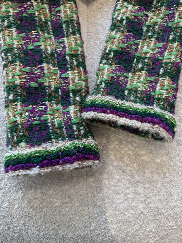 NIGO Chanel Vest Tweed Green Purple Ecru #nigo334170