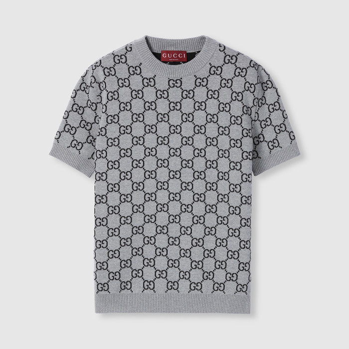 NIGO GUCCI Reversible GG Wool Jacquard Top Grey Black #nigo334215