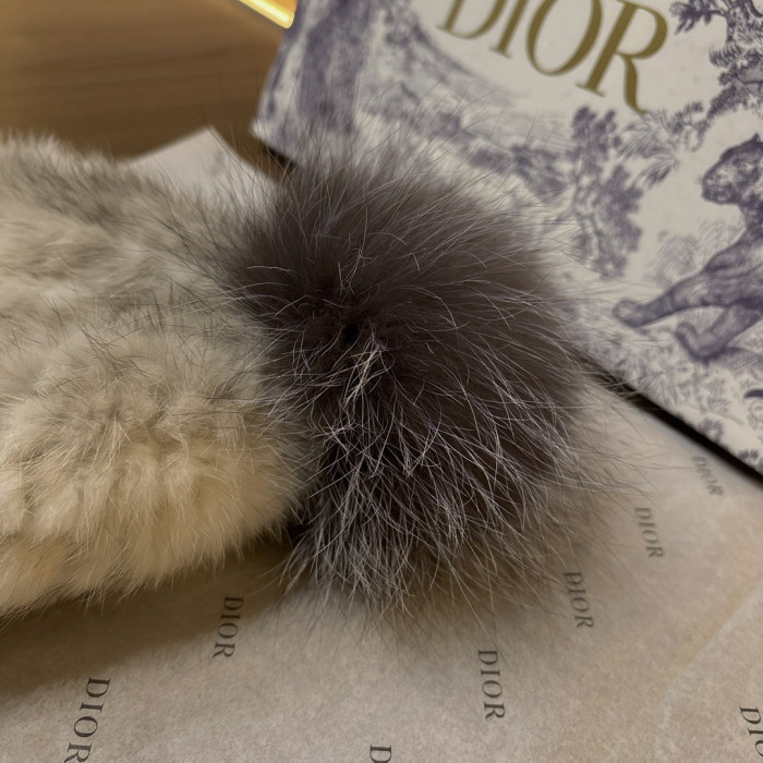 NIGO Dior Mink Knitted Patchwork Fur Ball Fur Hat #nigo334275