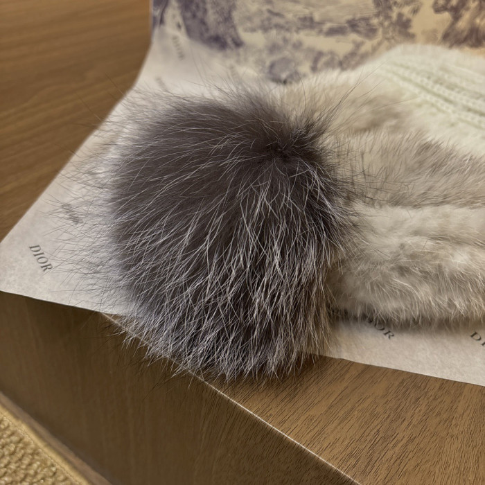 NIGO Dior Mink Knitted Patchwork Fur Ball Fur Hat #nigo334275