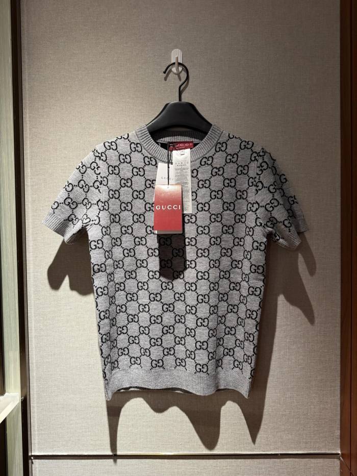 NIGO GUCCI Reversible GG Wool Jacquard Top Grey Black #nigo334215