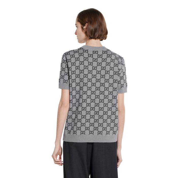 NIGO GUCCI Reversible GG Wool Jacquard Top Grey Black #nigo334215