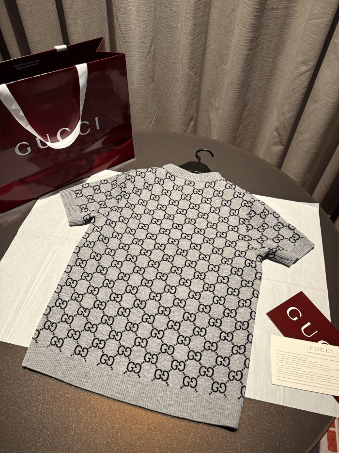 NIGO GUCCI Reversible GG Wool Jacquard Top Grey Black #nigo334215