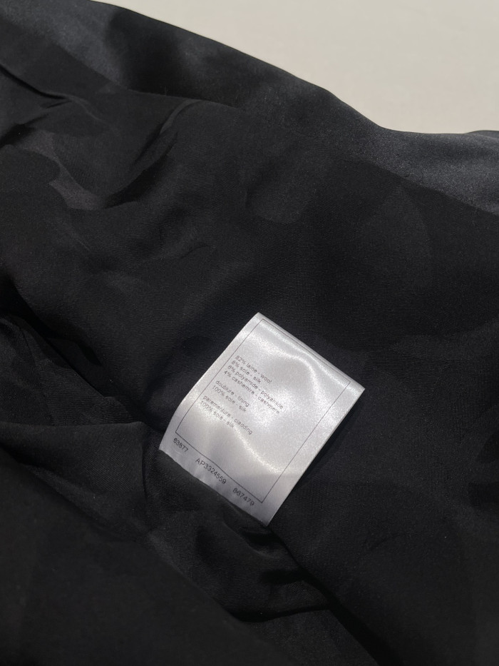 NIGO Chanel Cape Wool Tweed Black Ecru #nigo334181