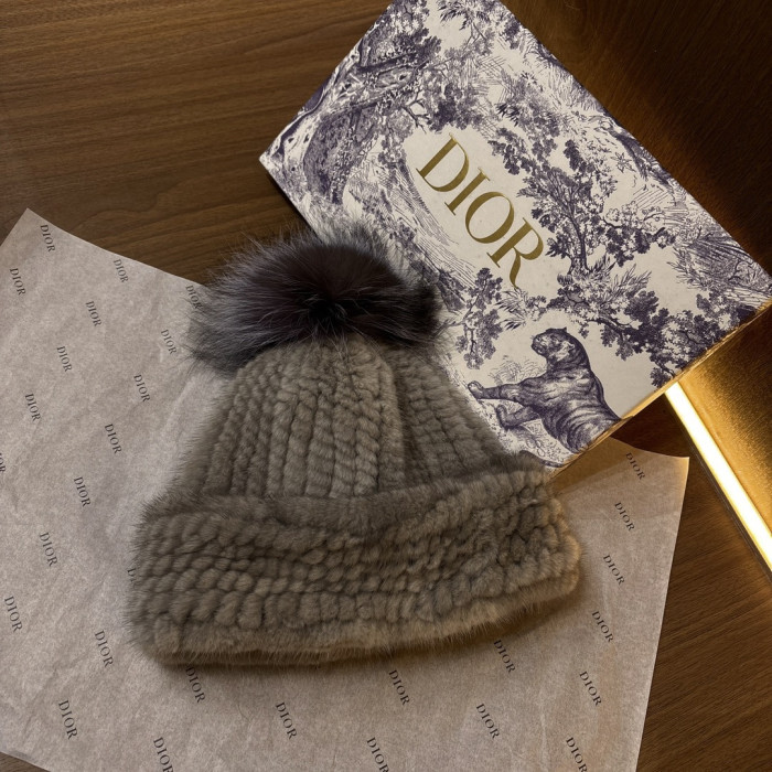 NIGO Dior Mink Knitted Patchwork Fur Ball Fur Hat #nigo334275
