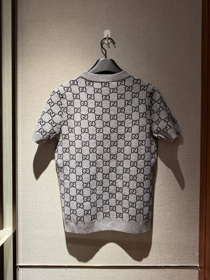 NIGO GUCCI Reversible GG Wool Jacquard Top Grey Black #nigo334215