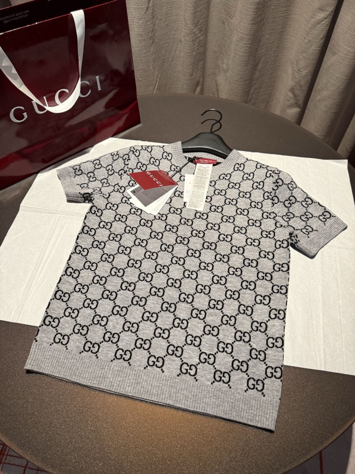 NIGO GUCCI Reversible GG Wool Jacquard Top Grey Black #nigo334215