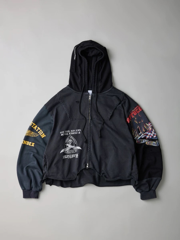 NIGO Protocol Index Upside Down Zip Hoodie Black #nigo334250