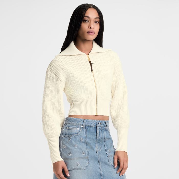 NIGO Louis Vuitton Cropped Rib-knit Jacket #nigo334336